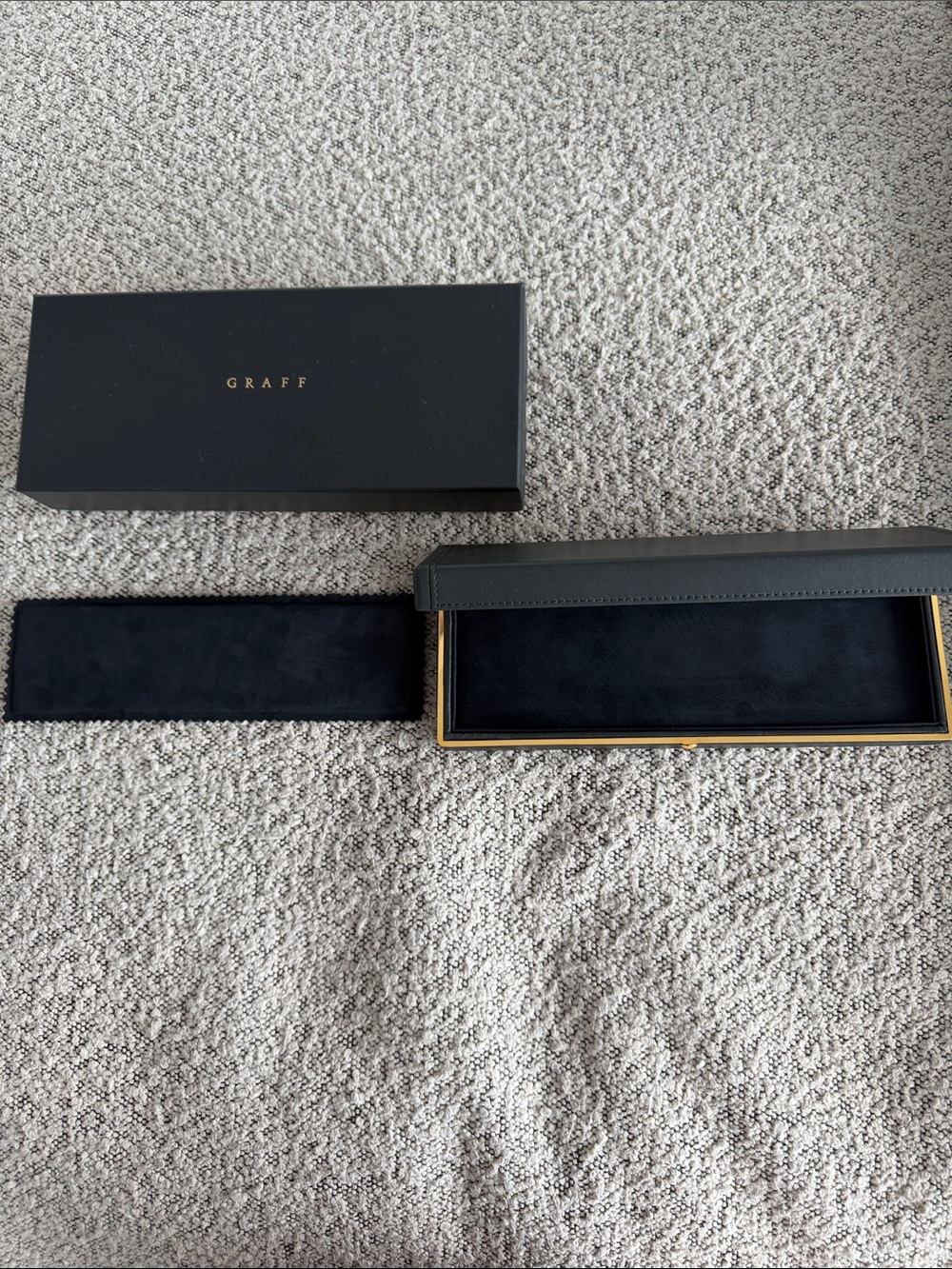GRAFF Black Velvet Lined Jewelry Box